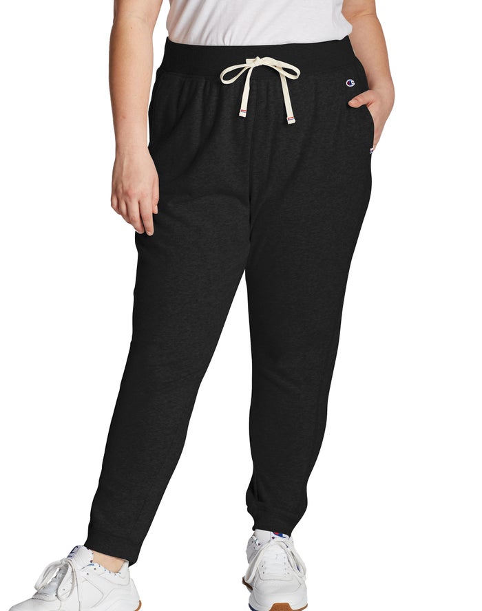 Champion Plus Campus French Terry Joggingbroek Dames - Zwart - Belgie 9728RHJLU